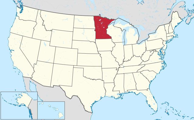 map of Minnesota state in USA