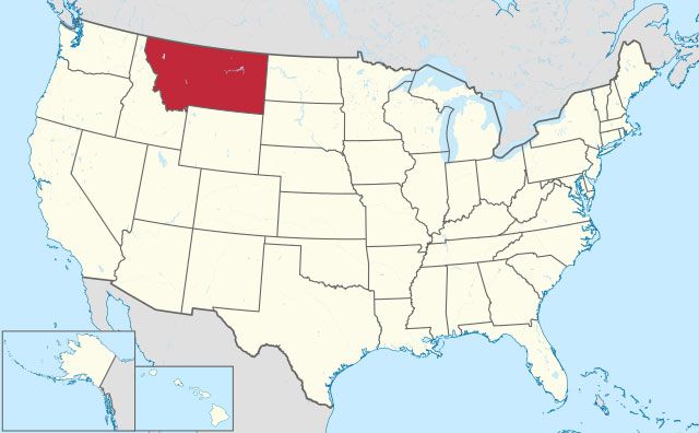 state of Montana map, USA